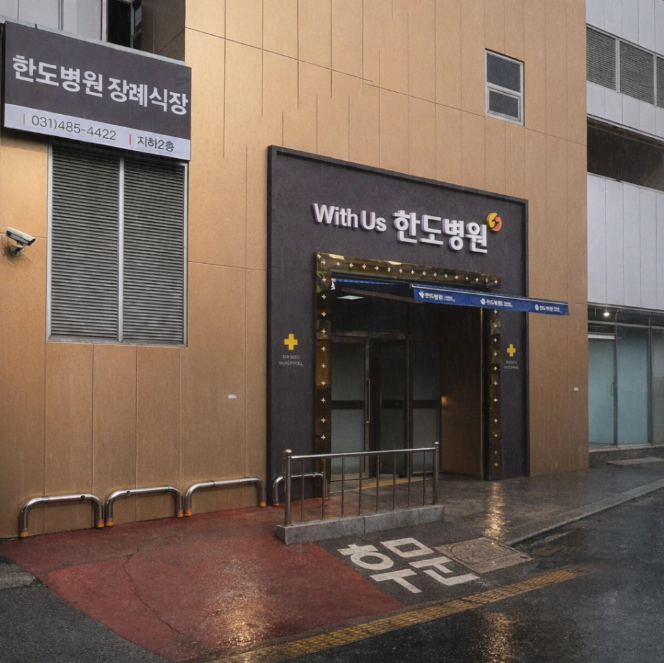 한도병원장례식장에서 가족의 시선은 모두 한 분을 향해 있었습니다