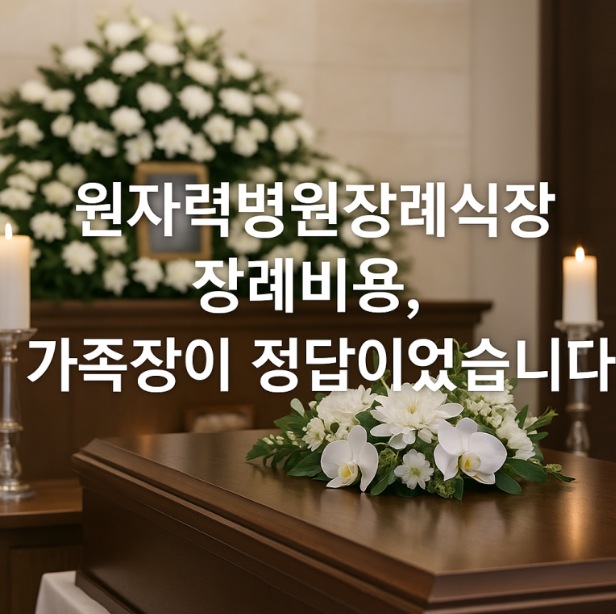 원자력병원장례식장 장례비용 가족장이 정답이었습니다